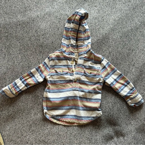 🌟3/$20🌟 Peek Little Peanut Hooded Shirt Size 6-12 M - Picture 1 of 3